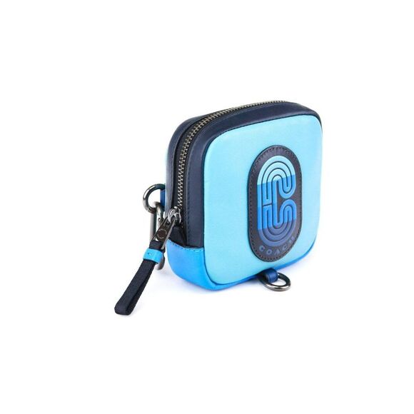 NEW Coach PATCH Square Orangizer Card Pouch BLUE - Picture 3 of 7